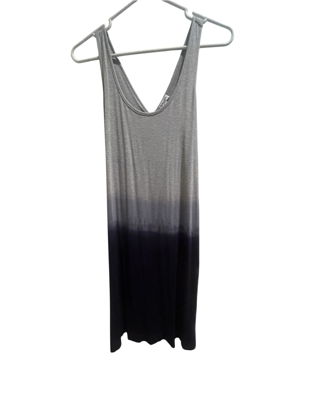Splendid Gray and Navy Ombre Tank Style Mini Dress Cross-back Size Small